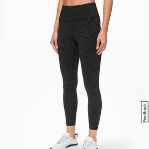 Lululemon Fast & Free 25” Leggings “Formation Camo Deep Coal Multi” Size 4 NWT